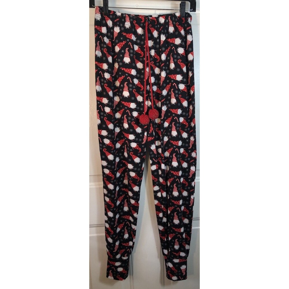 Santas Treasures Pajama Pants Womens Blue Size S/P Multicolor Winter Gnomes